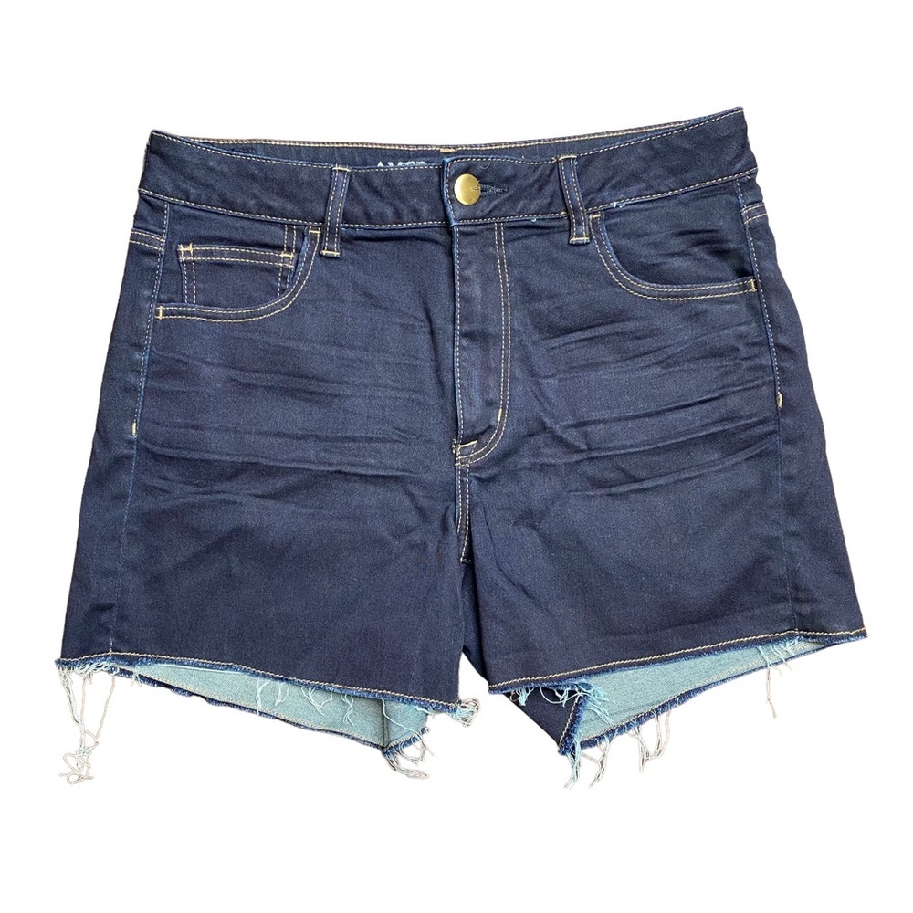 American Eagle Outfitters Dark Wash denim Hi-Rise Shortie shorts size: 14